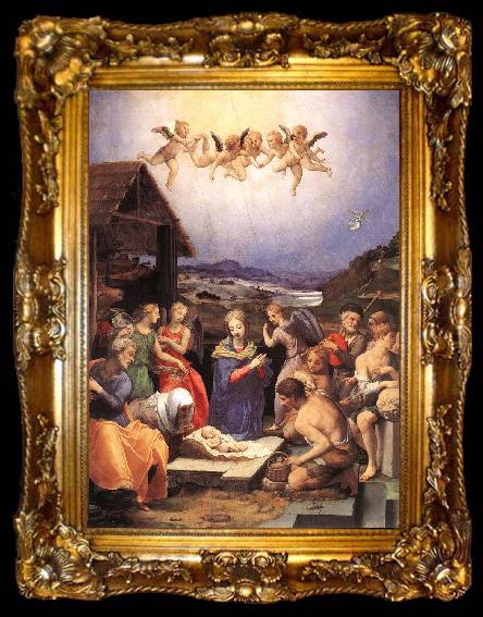 framed  BRONZINO, Agnolo Adoration of the Shepherds sdf, ta009-2